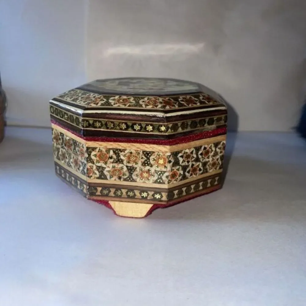 Persian Khatam Marquetry Wooden‎ Trinket Box